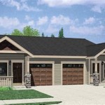 One Story Duplex Plans With Garage