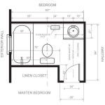 Toilet And Bath Floor Plan With Dimensions